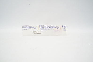BD 328447 SafetyGlide Insulin Syringe 1/2mL, 31G x 15/64inch TW